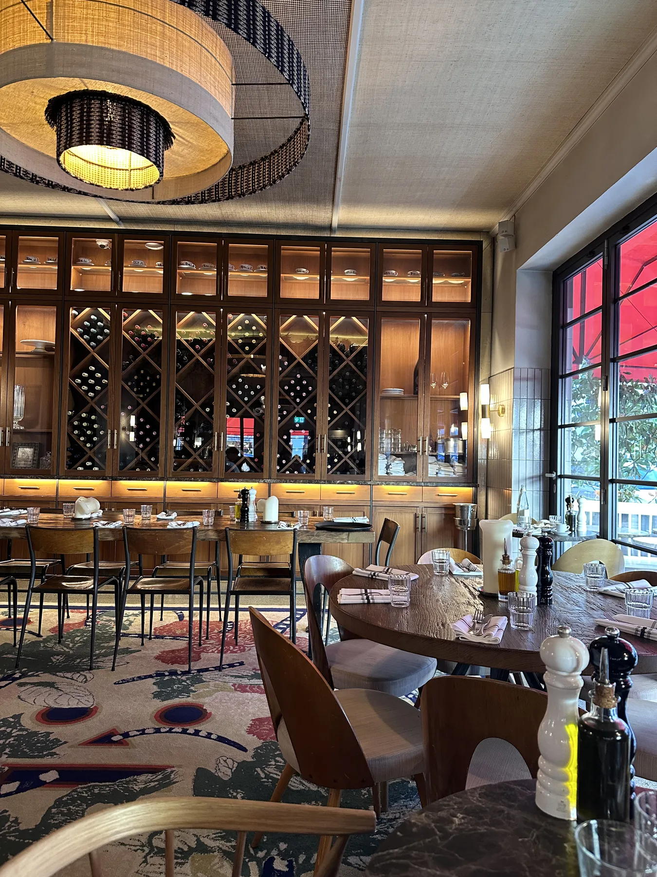 A warm, design-led restaurant interior